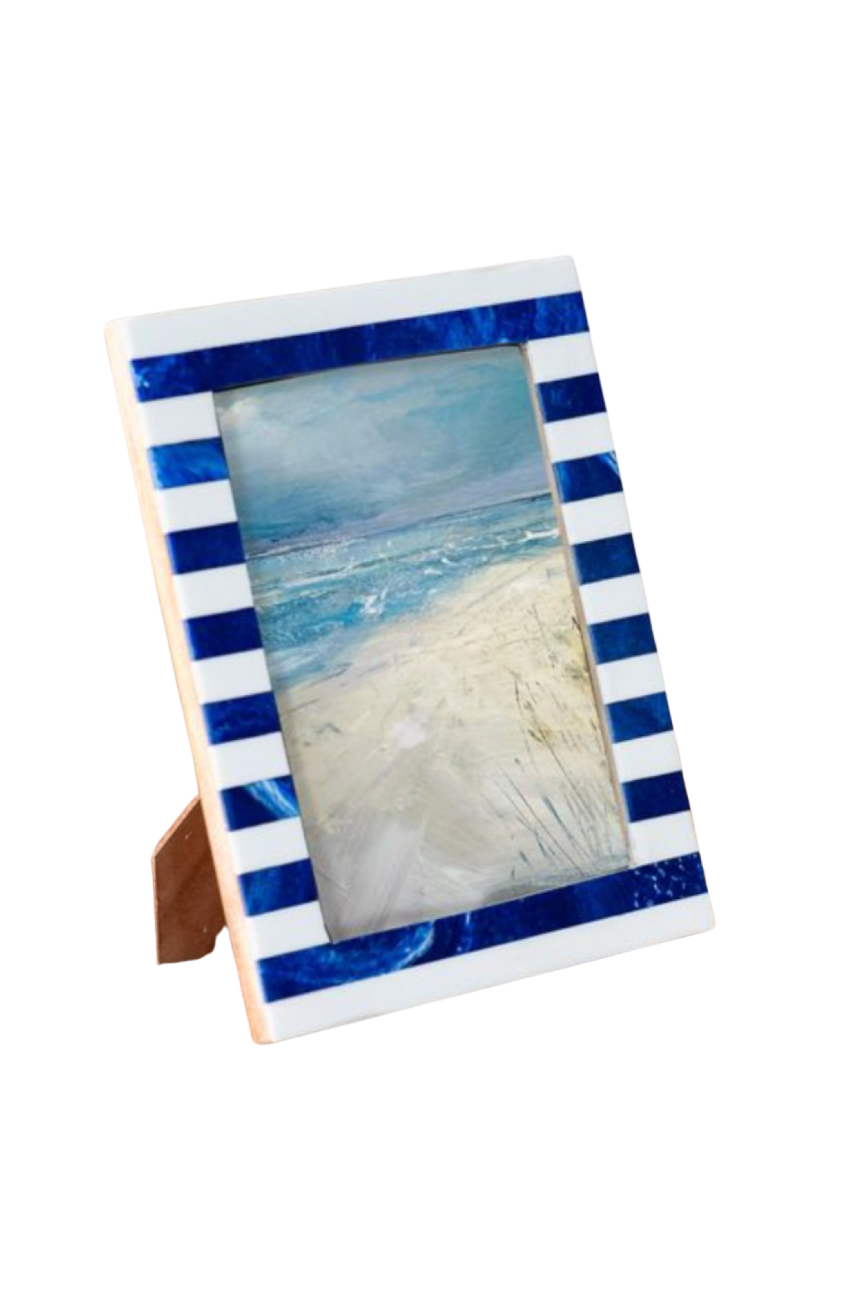 Blue Stripe Resin Photo Frame
