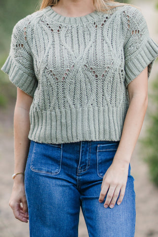 Cable Knit Sweater Top