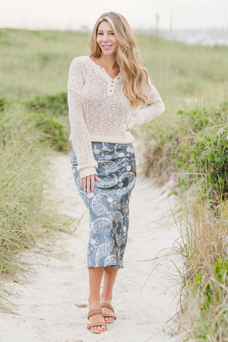 Knit Henley Pullover