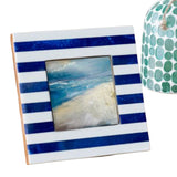 Blue Stripe Resin Photo Frame