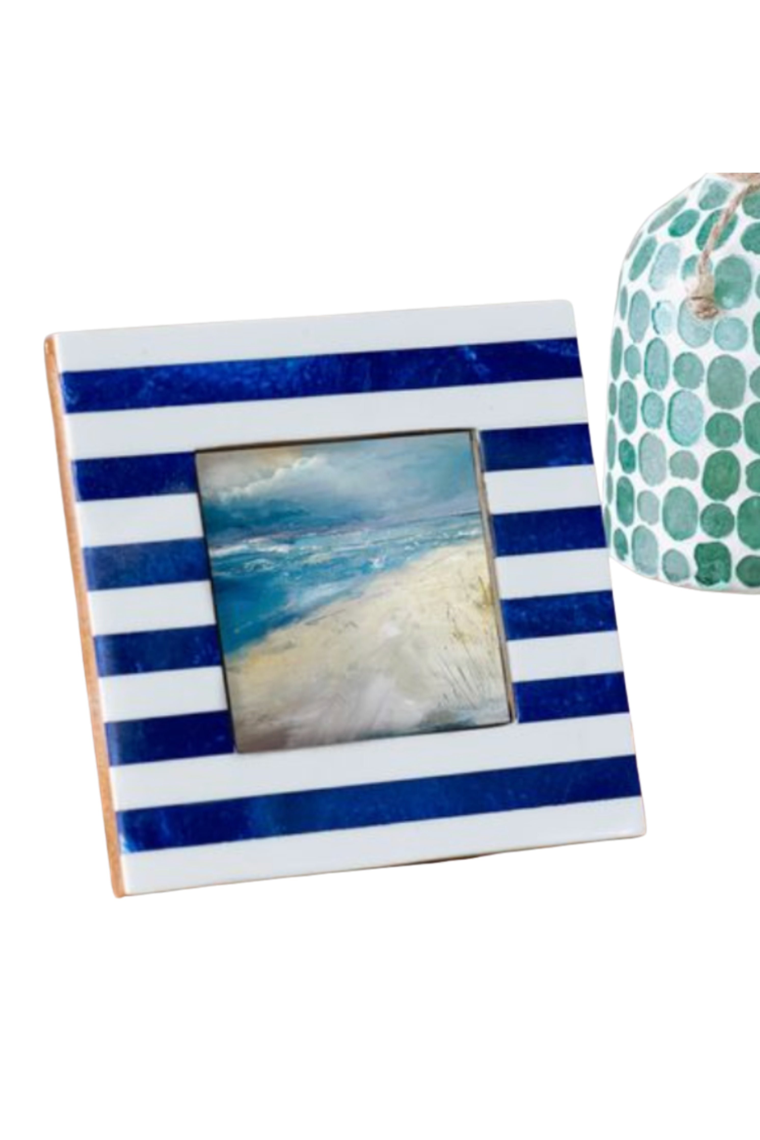 Blue Stripe Resin Photo Frame