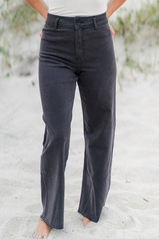 Straight Leg Denim Pants