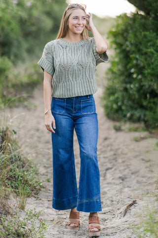 Cable Knit Sweater Top