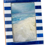 Blue Stripe Resin Photo Frame