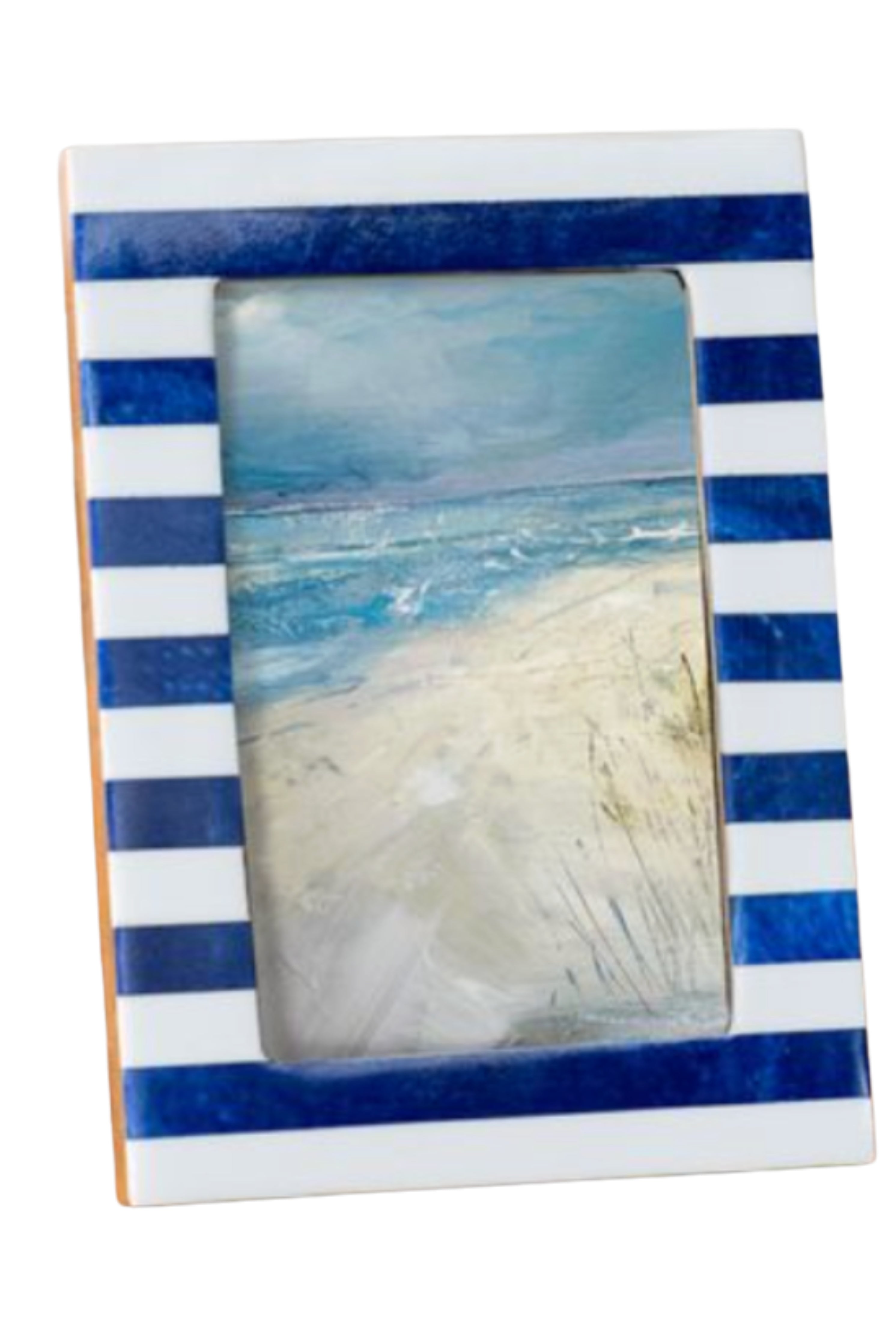 Blue Stripe Resin Photo Frame