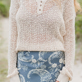 Knit Henley Pullover