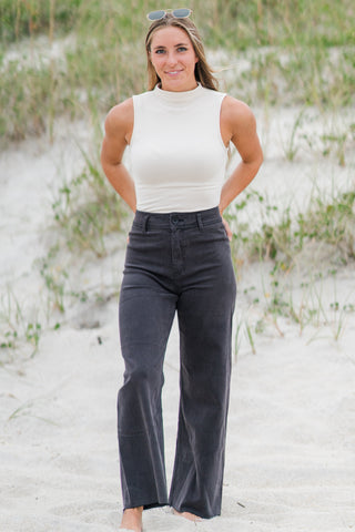 Straight Leg Denim Pants