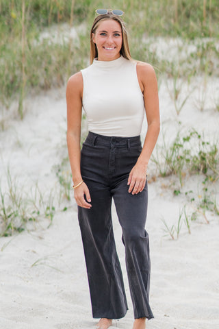 Straight Leg Denim Pants
