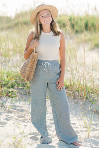 Striped Wide Leg Pants