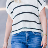 Dolman Sleeve Knitted Crewneck Top