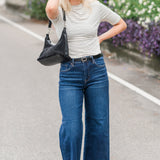 Stripe Mock Neck Top