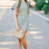 Open Back Textured Mini Dress