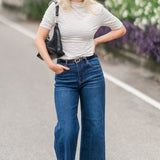 Stripe Mock Neck Top