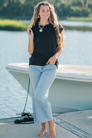 Sleeveless Rib Top