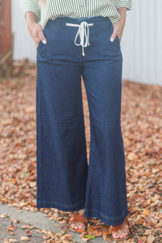 Wide Leg Drawstring Pants