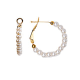 My Sister's Cottage | Waterproof | Simulated Pearl Hoop Earrings