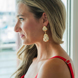 Hammered Double Drop Earrings