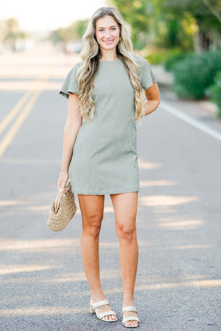 Open Back Textured Mini Dress
