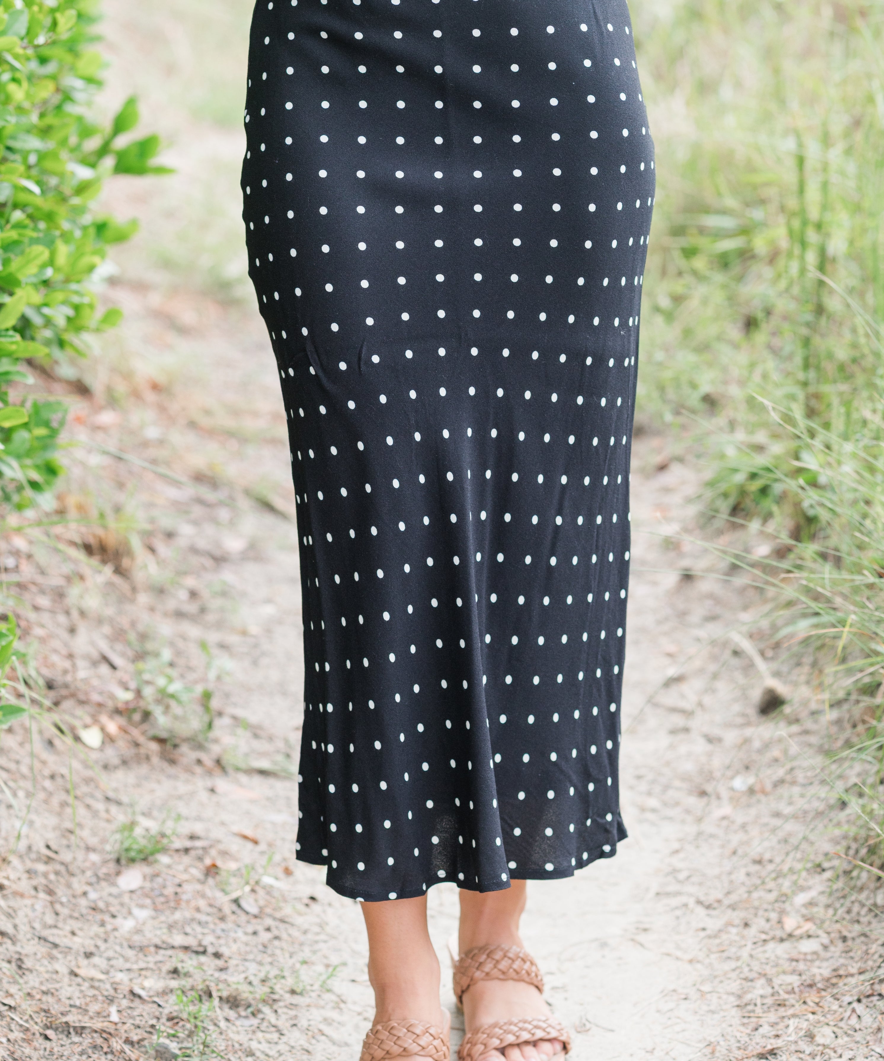Polka Dot Slip Skirt