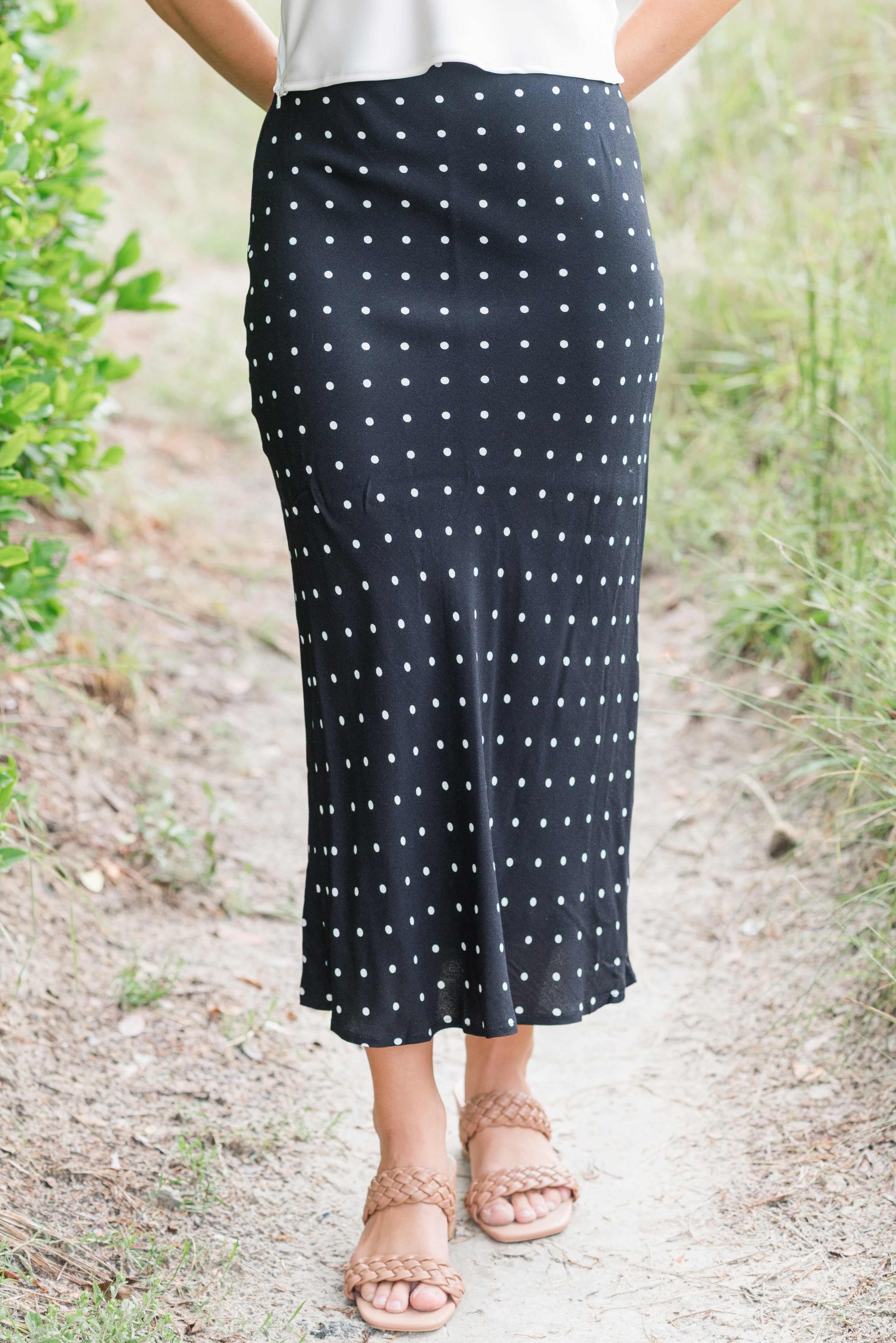 Polka Dot Slip Skirt