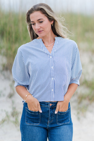 Pinstripe Blouse