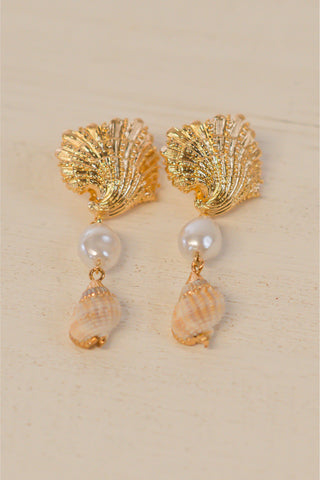 Shell & Baroque Pearl Earrings