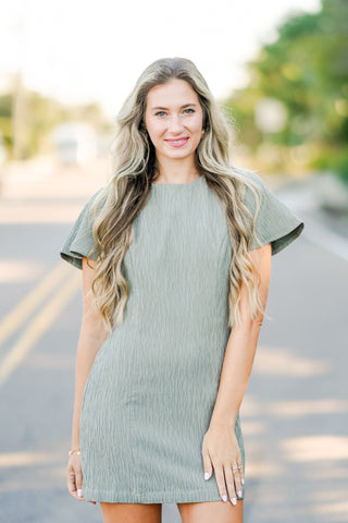 Open Back Textured Mini Dress