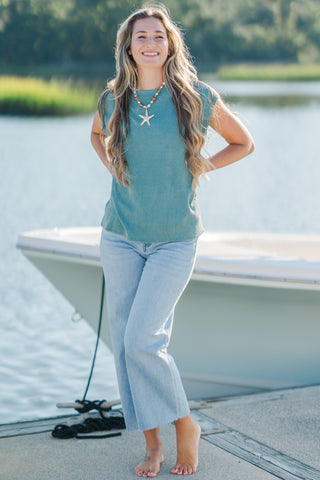 Sleeveless Rib Top