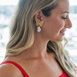 Butterfly Pearl Earrings