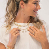 Chunky Chain w/ Pearl Necklace (detail view 2)