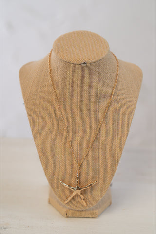 Hammered Starfish Necklace