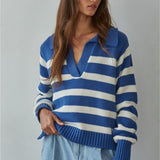 Stripe Polo Sweater