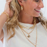 Chunky Chain w/ Pearl Necklace (detail view 3)