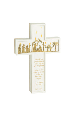 Light-Up Nativity Cross
