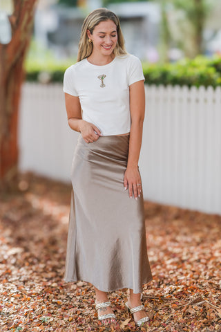 Martini Beaded Baby Tee