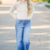 Risen Classic Wide Leg Denim Jeans