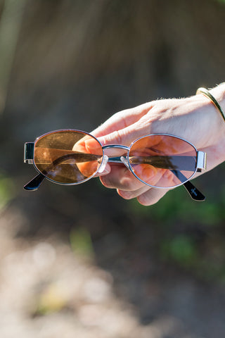 Oval Metal Sunglasses
