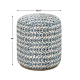 Cas Ottoman in Blue (detail view 3)
