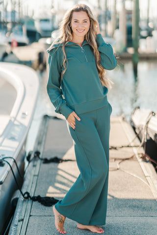 Quarter Zip Mock Neck Pullover