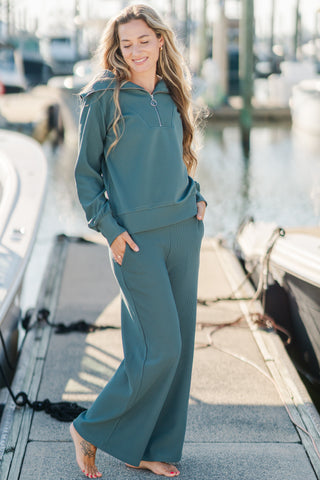 Quarter Zip Mock Neck Pullover