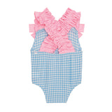 Crinkle Check Swimsuit