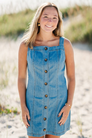 Denim Button Down Mini Dress