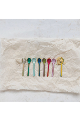 Enameled Stainless Steel Salt Spoon