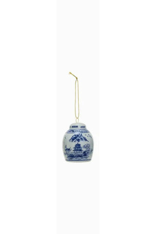 Blue Pattern Jar Ornament