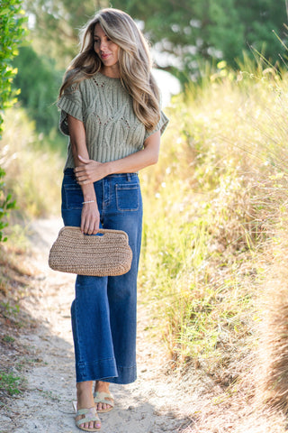 Cable Knit Sweater Top