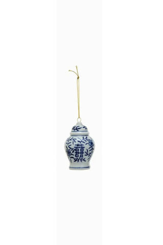Blue Pattern Jar Ornament