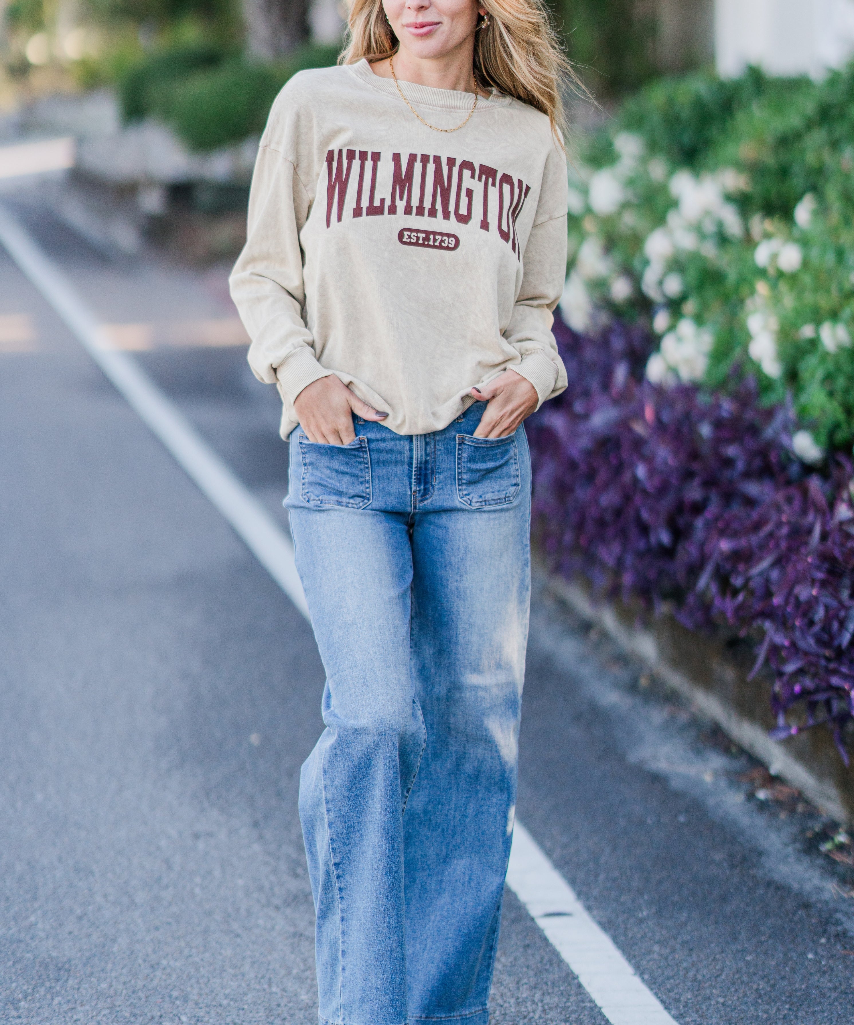 Wilmington Established Graphic Terry Crewneck Sweatshirt (detail view 2)