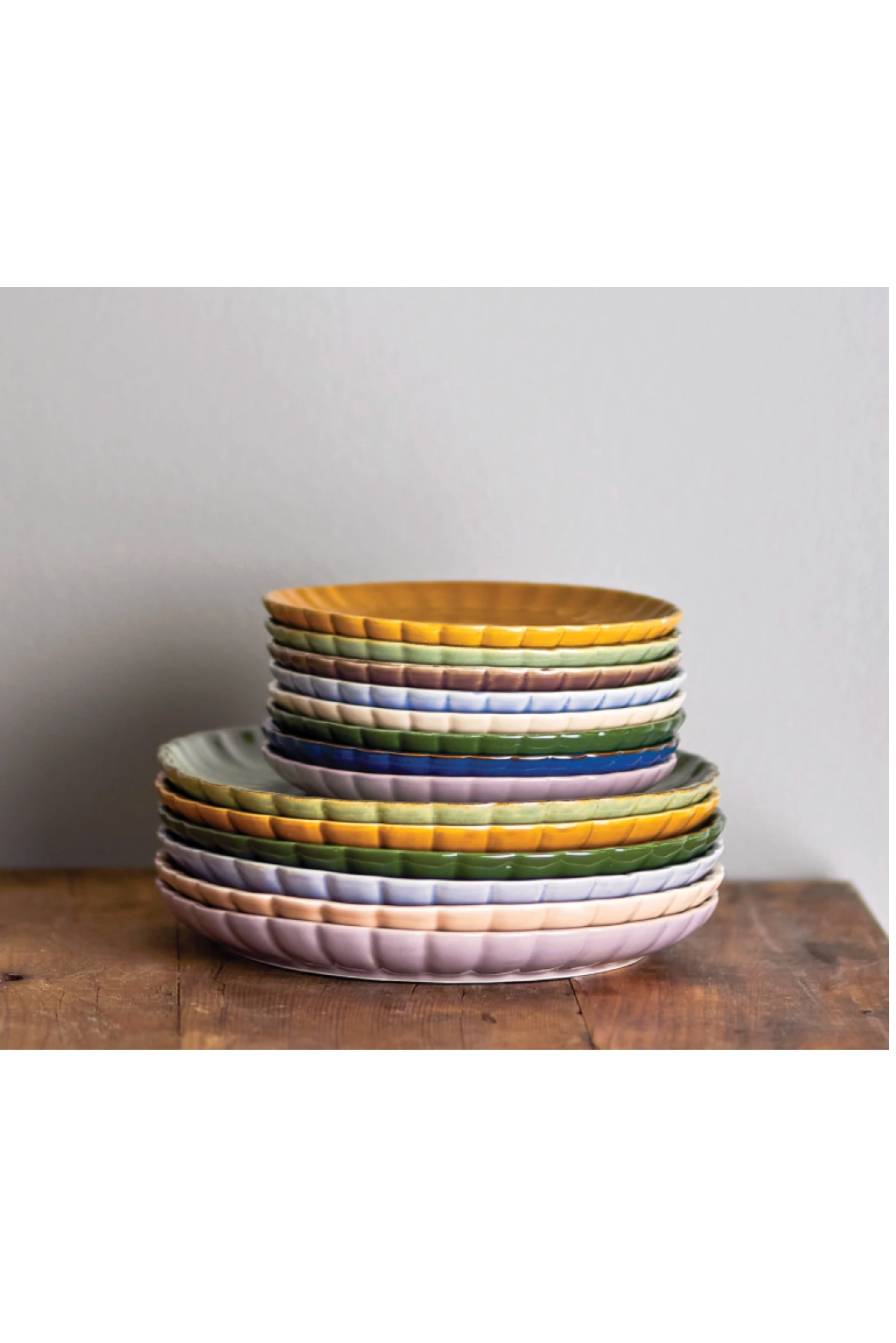 Stoneware Fluted Plate