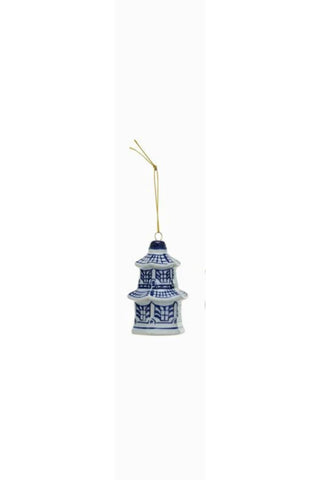 Blue Pattern Jar Ornament
