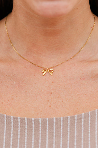 My Sister's Cottage | Waterproof | Dainty Bow Necklace